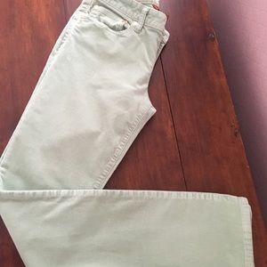Tory Burch mint-green corduroy pants